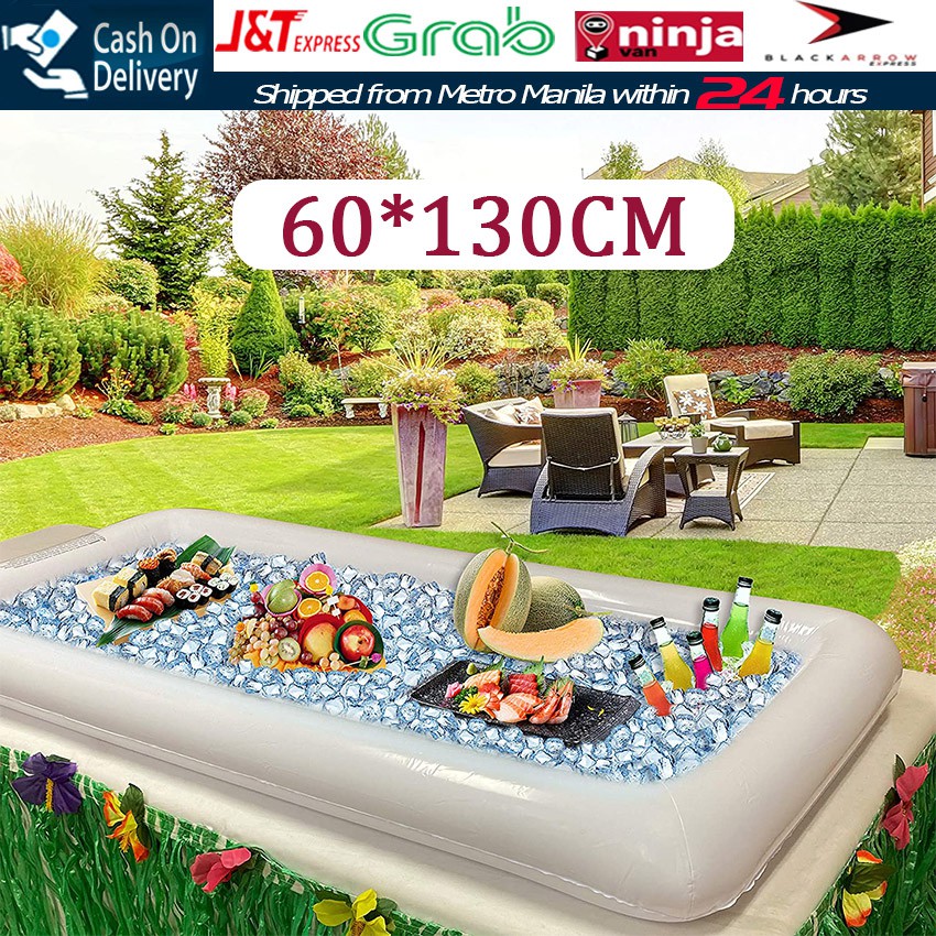 【Fast Delivery】Inflatable Serving Bar Salad Buffet Ice Cooler Picnic Drink Table Party Camping Table