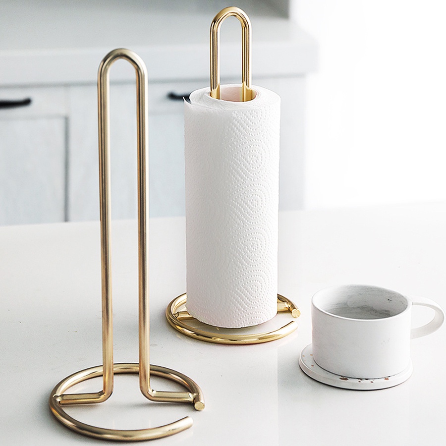 Dailyhome Paper Towel Holder Countertop Steel Roll Paper Towel Stand ...