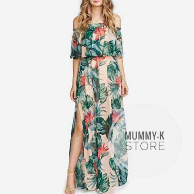 maxi dress tropical