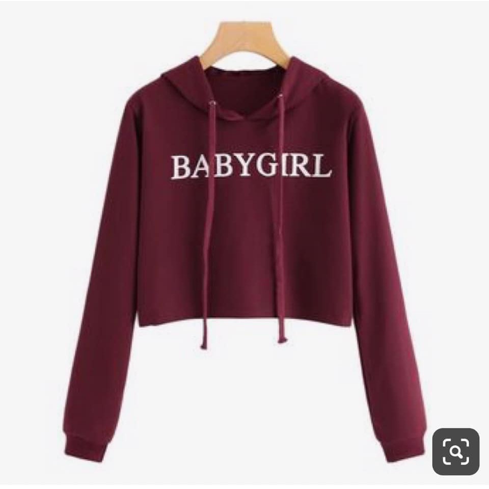 crop top hoodie shopee