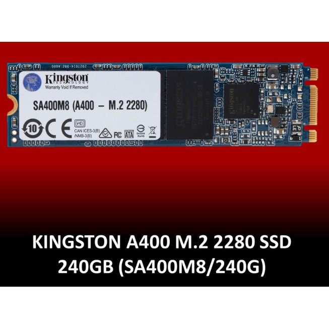 Kingston A400 SSD SSD Interne M.2 2280 SATA Rev 3.0 240GB SA400M8/240G 