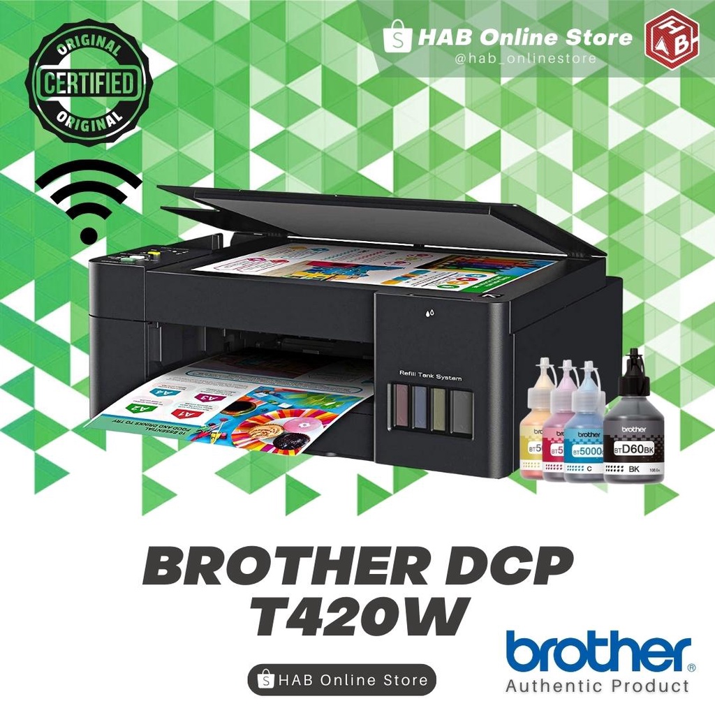 Brother DCP T420w T426w T520w Ink Tank Wireless 3 in 1 Printer - Print ...