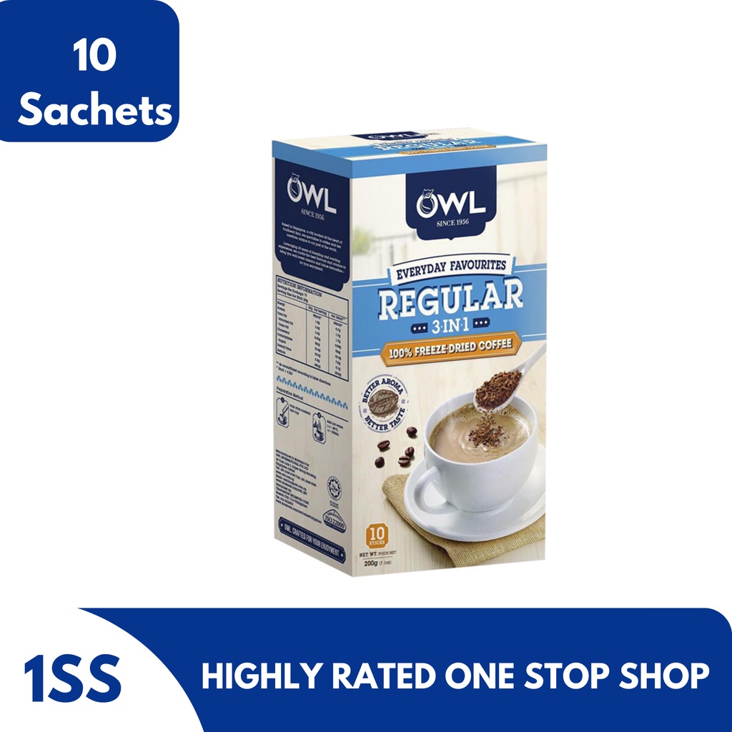 Owl Regular Freeze Dried Coffee, 10 Sachets tyCe Shopee Philippines