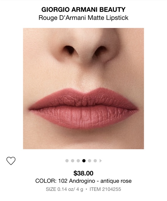 giorgio armani 102 androgino