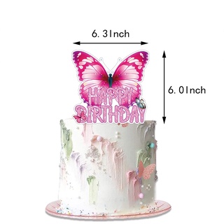 Purple Butterfly Theme Birthday party Curtain Background Cake Topper Banner Tassel Sequin Balloon Wedding Birthdays Happy Party Decors Supplie #6