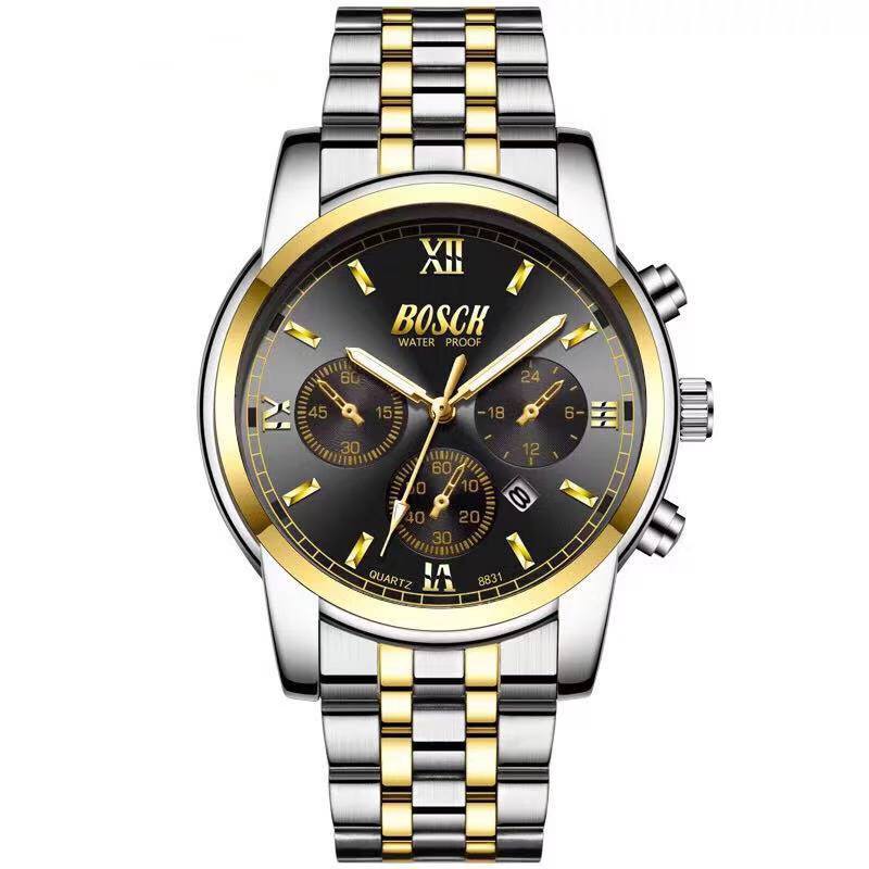 [Kusu] Men's BOSCK X-8831 Two Tone Steel Watch (With date) w0198 ...