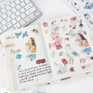 Large sheets of Japanese paper decorative stickers into 14X19cm hand account stickers #5