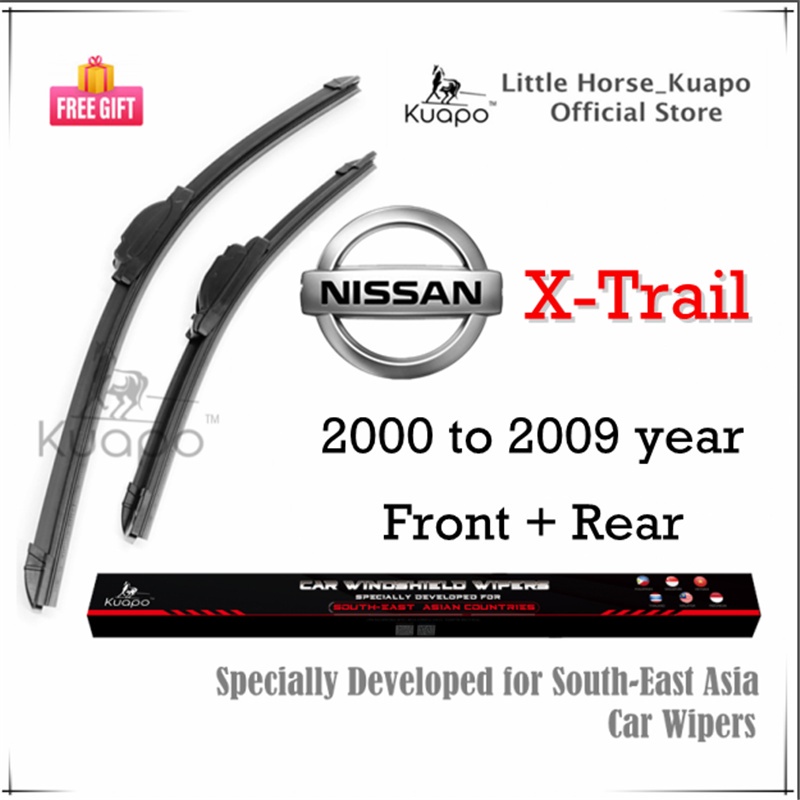 Nissan XTrail Wiper Blade Set (Front/Rear) for 2000 to 2009 year XTRAIL Car Window Wiper from