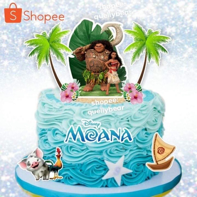 Moana Cake And Cupcake Toppers Moana Themed Cake Shopee Philippines