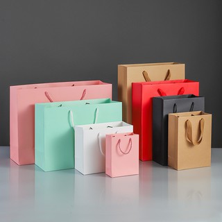 (PATAYO DESIGN) Kraft Paper Bag Plain Rope Handle Hand bag Gift Bag Paperbag per pcs