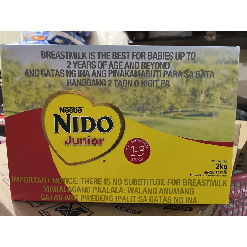NIDO JUNIOR 13 years 2kg (5x400g) Shopee Philippines