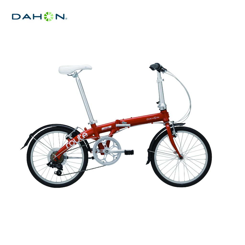 red folding bike