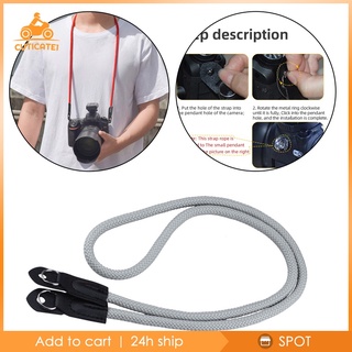 [CUT1-8] Retro Universal Nylon Climbing Rope Camera Shoulder Strap, Neck Strap Belt, for Micro Single Camera, for Men/Women Replacement 100cm Flexible