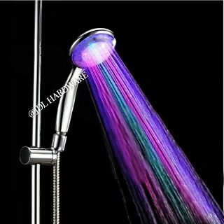 0003+0604 7 Colors LED Romantic Light Changing Shower Head (NO BATTERY NEEDED ) 1.5 Meters Hose #4