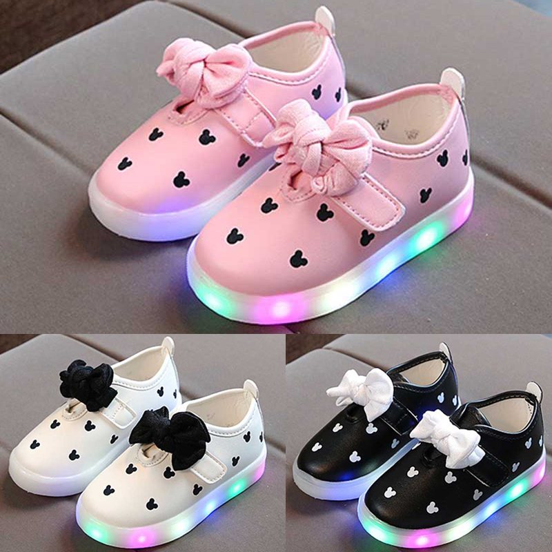 COD Ready Stock Girls Shoe Kids Glowing Sneakers Luminous LED Shoes for ...