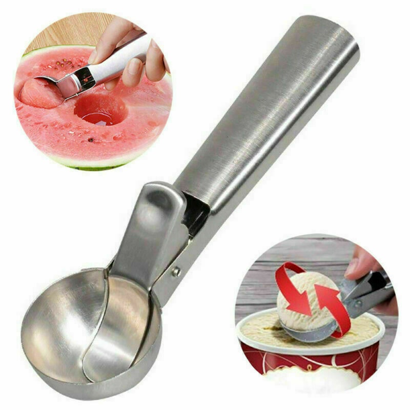 ICE CREAM SCOOP STAINLESS STEEL FOR MASH POTATO ICE CREAM SPOON BALL SCOOPER NEW