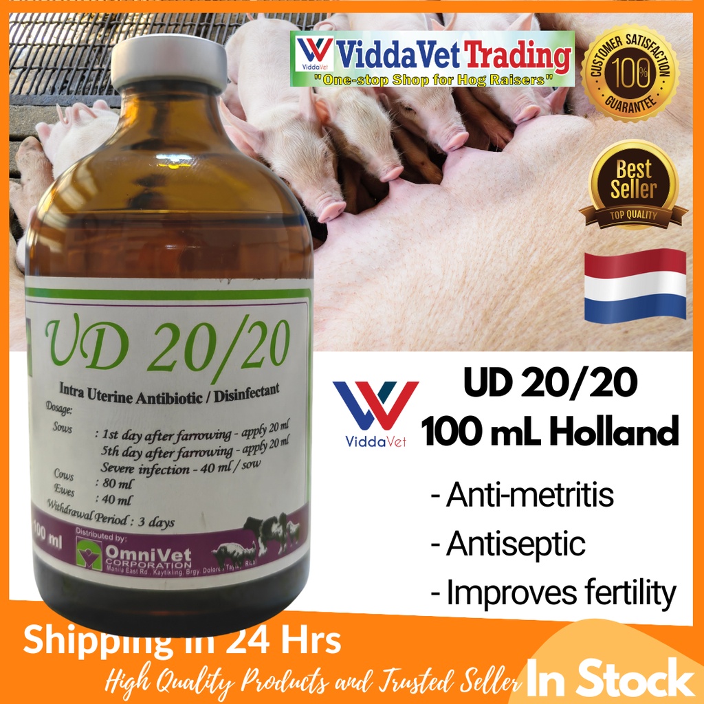 100 ml Viddavet UD 20/20 Intrauterine Anti biotic / Disinfectant for