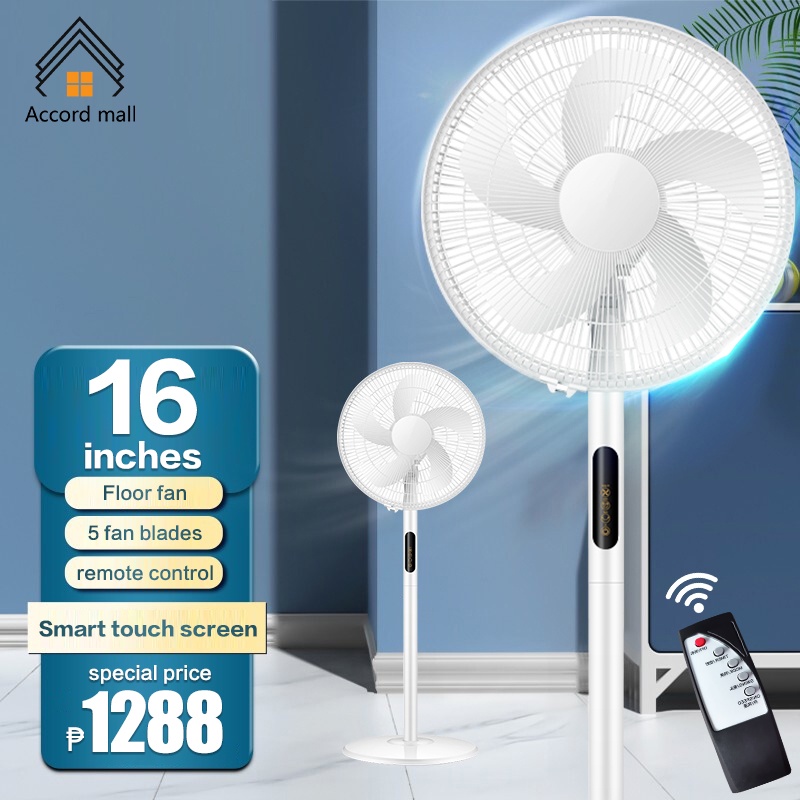 Ac Electric fan 16 inch household power saving stand fan 3 speed 5 leaf ...