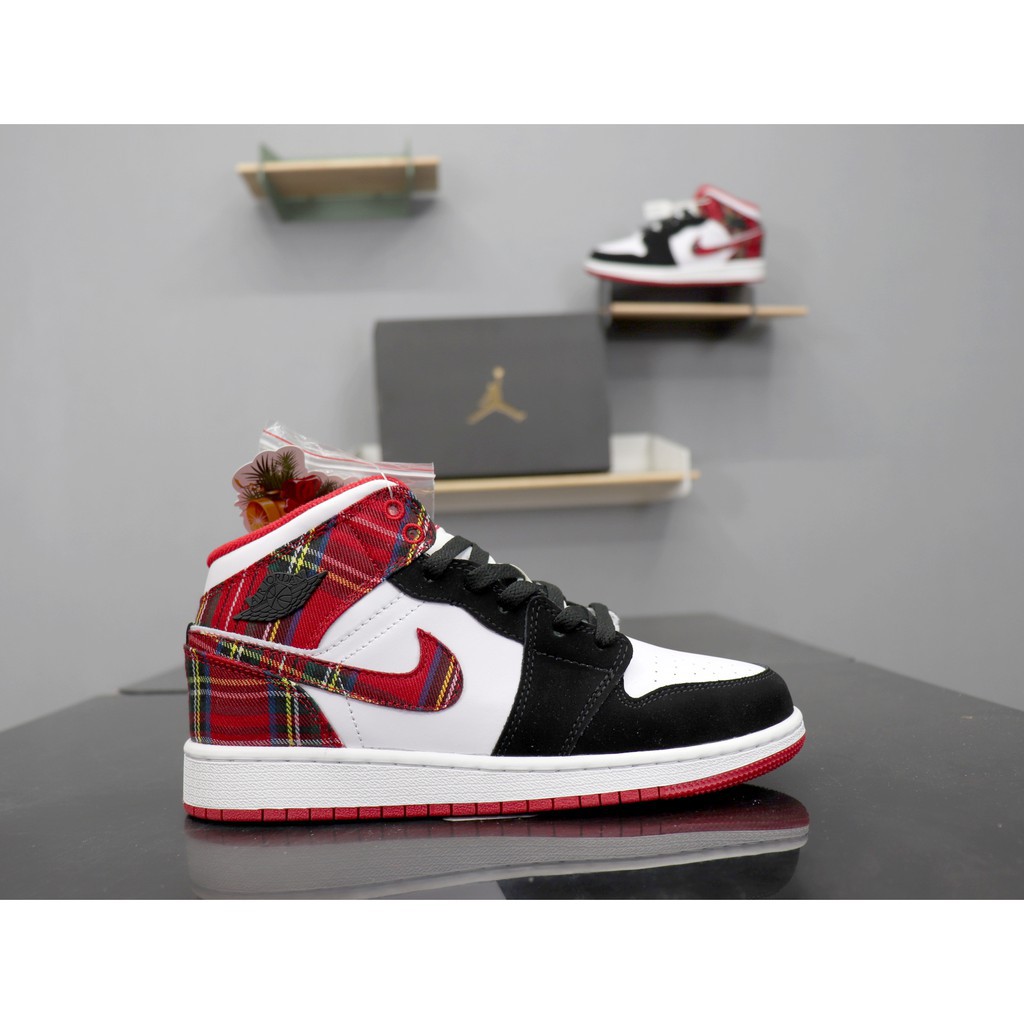 air jordan 1 mid plaid