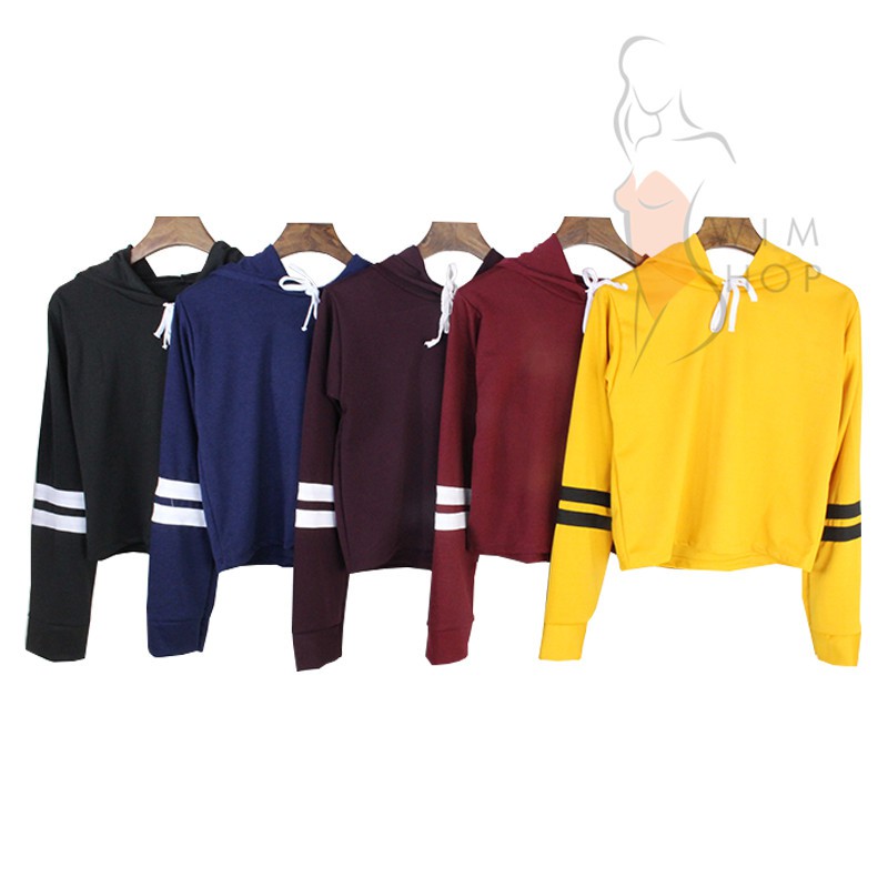 crop hoodie shopee