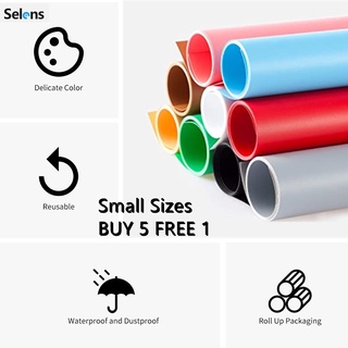 [ BUY 5 FREE 1 ]Selens 40*66.5cm White Backdrop Paper Solid Color Frosted PVC Background Waterproof Photo Backdrop Black Backdrop for Photography Studio