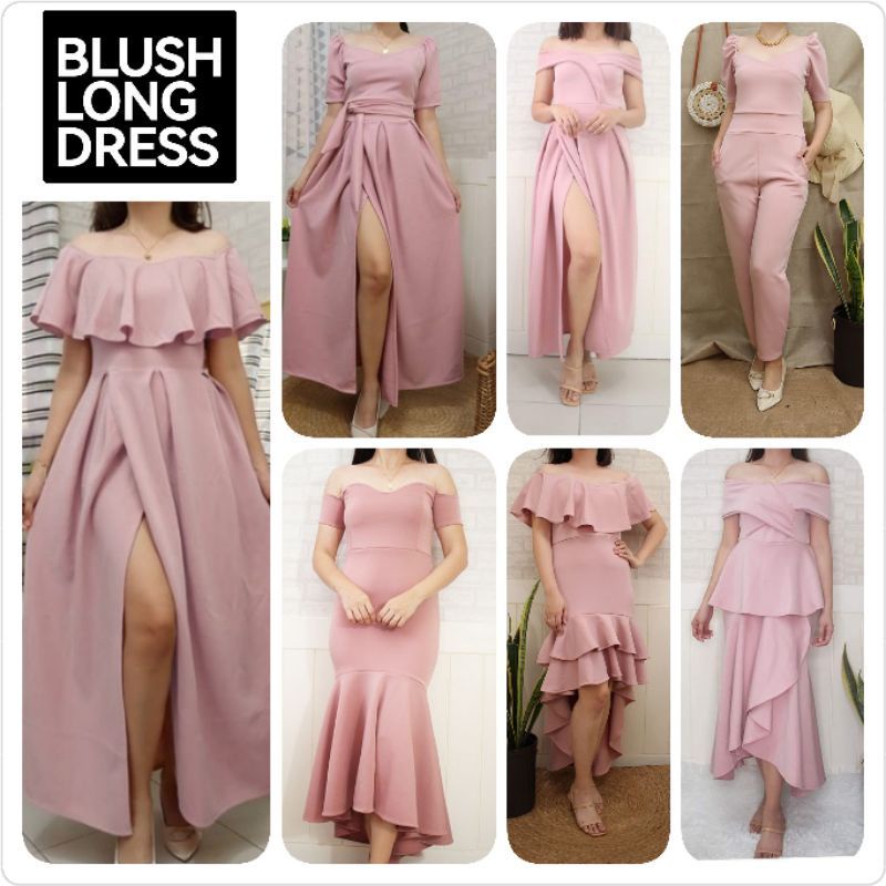 BLUSH PINK COLOR FORMAL DRESSES Shopee Philippines