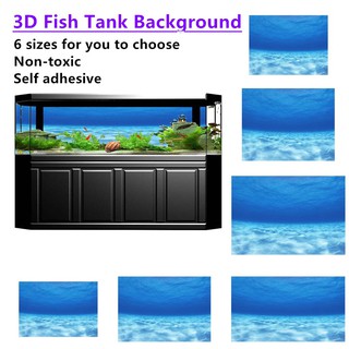 6 sizes 3D Aquarium Background Poster OneSides Fish Tank Landscape Backdrop Wall Paper Sticker