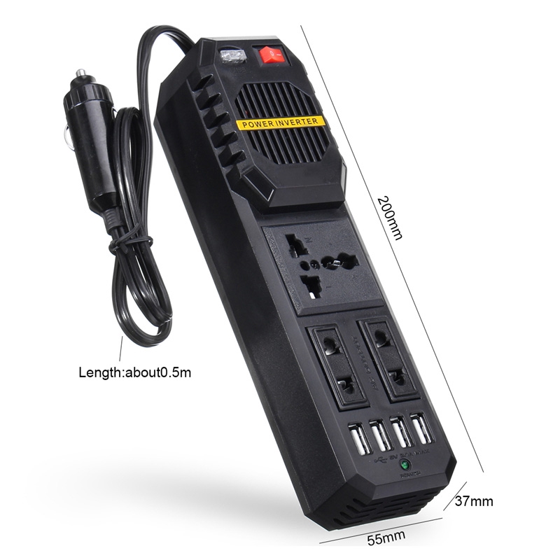 200W Car Power Inverter DC 12V to 220V AC Converter 5V