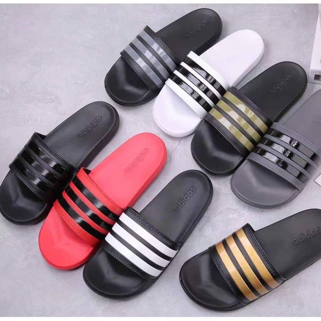 new 3 lines adi foam slide sandals (foam strap) for men | Shopee ...