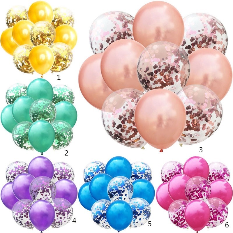 1 Set Metallic Confetti Balloon Birthday Party Decorations Balloons Wedding Party Supplies Needs