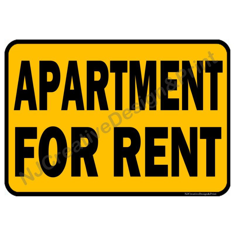 Apartment For RentA4 Size Laminated Signage Shopee Philippines