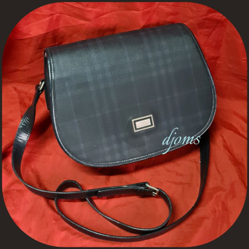 Vintage Burberry Saddle Flap Crossbody Sling Bag | Shopee Philippines