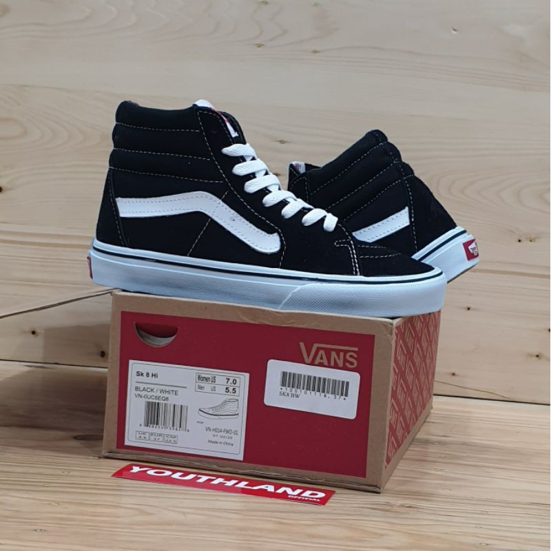 sk8 hi black and white