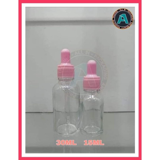 Serum glass bottles with pink dropper 15ml and 30ml Shopee Philippines