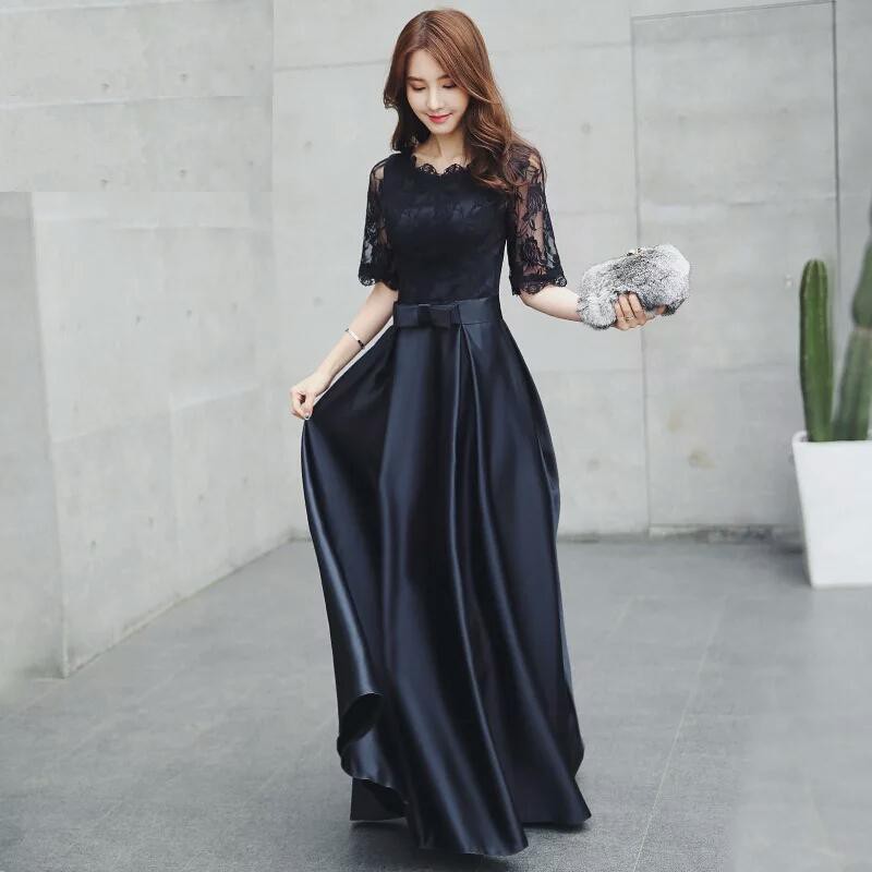 long silk formal dress