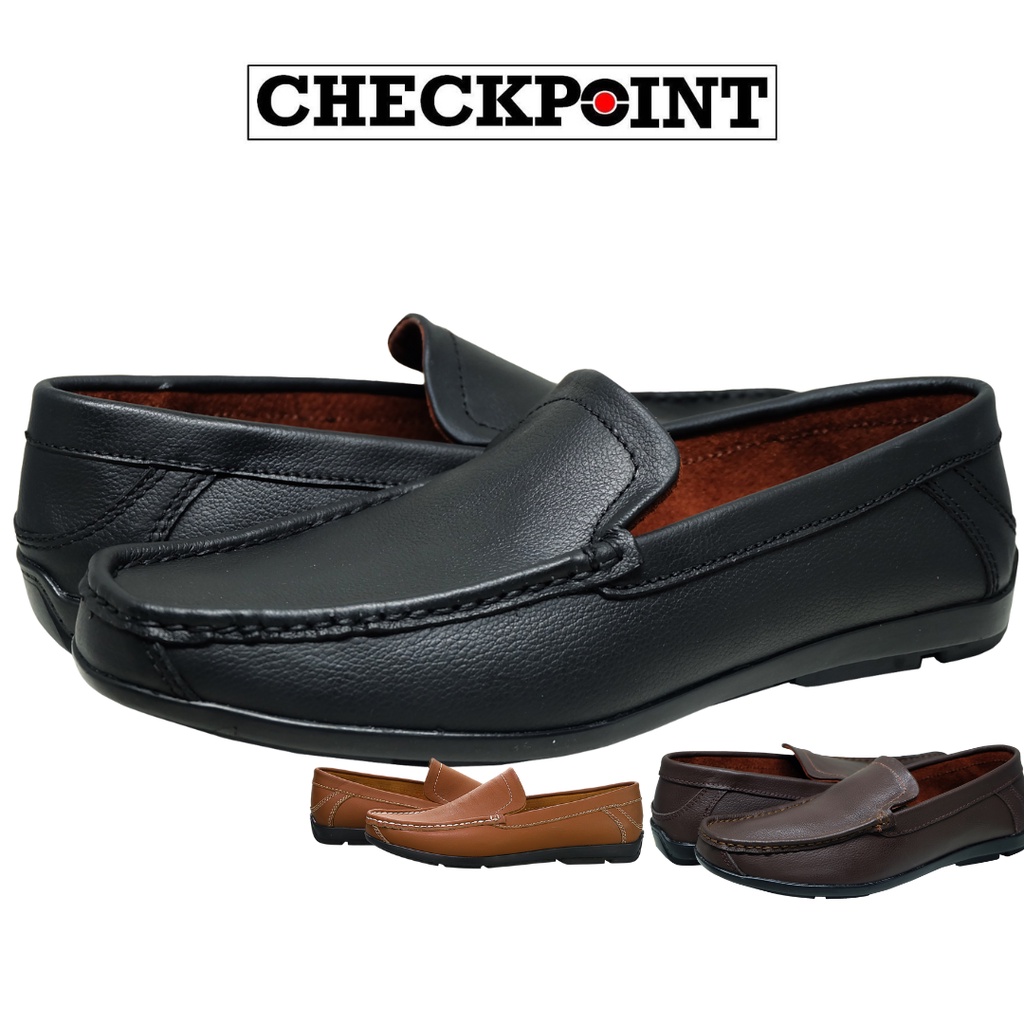 Checkpoint Marikina Made Men's Driving Shoes Black Brown Caramel ...