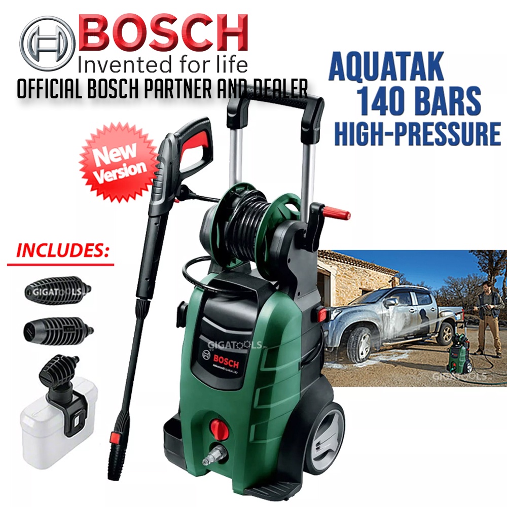 Bosch Advanced Aquatak 140 Bars Highpressure washer & Car Wash Set