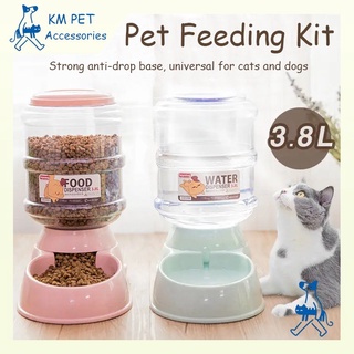 【3.8L】 Pet Cat Automatic Feeders Large Capacity Cat Water Fountain Plastic Dog Water Bottle