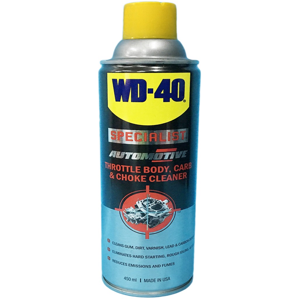 ORIGINAL WD40 THROTTLE BODY CARB AND CHOKE CLEANER 450ML AUTOMOTIVE