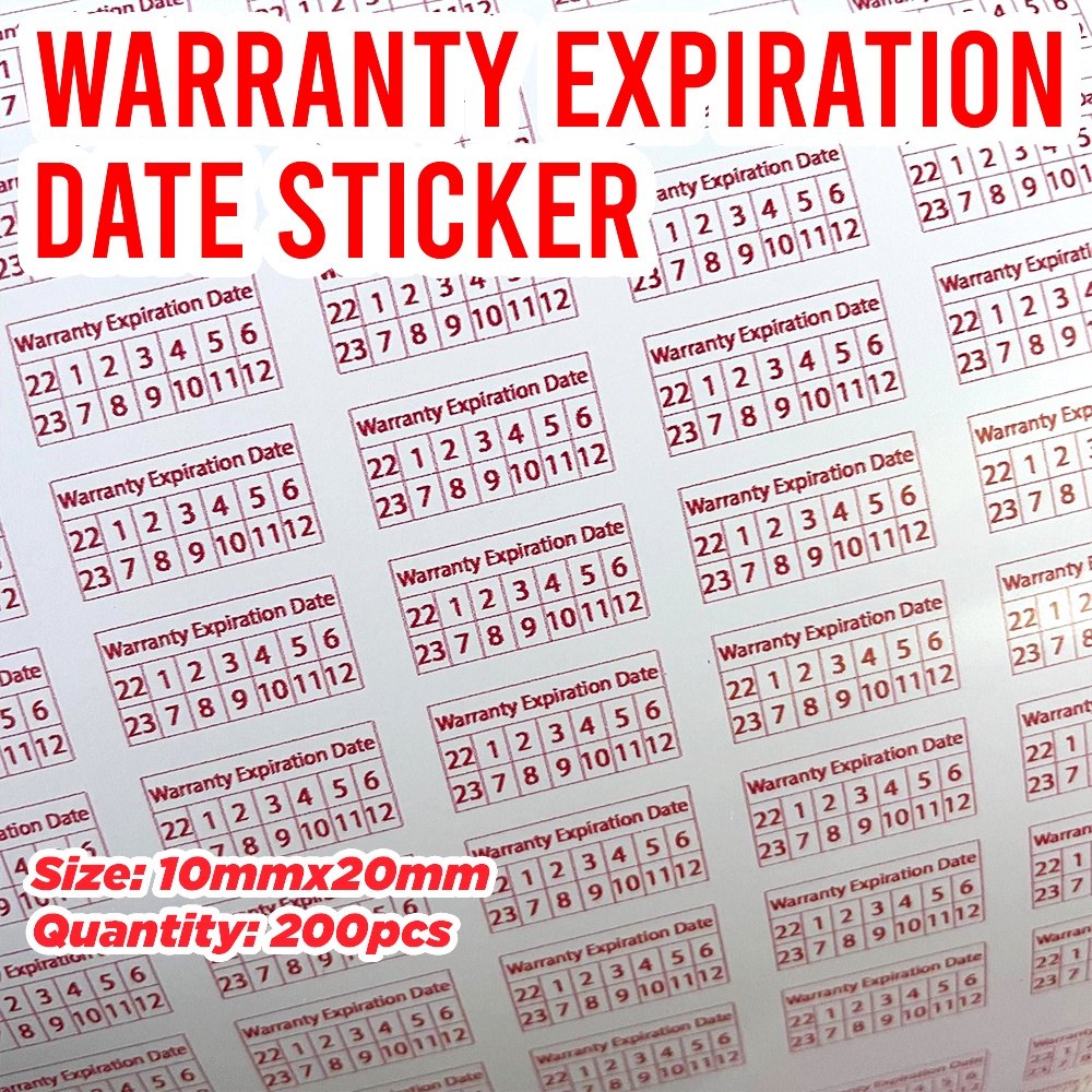 200pcs Warranty date seal label sticker universal 20222023 Shopee