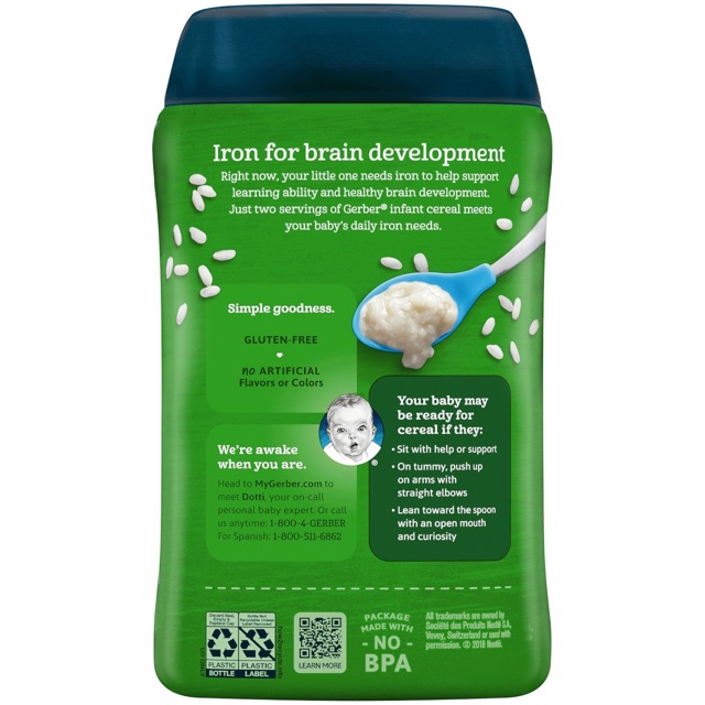 gerber organic oatmeal cereal