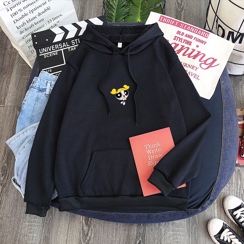 Hoodie The Powerpuff Girls Bubbles Fashion Sweatshirt Hip Hop Pullover With Hoodie Shopee Philippines