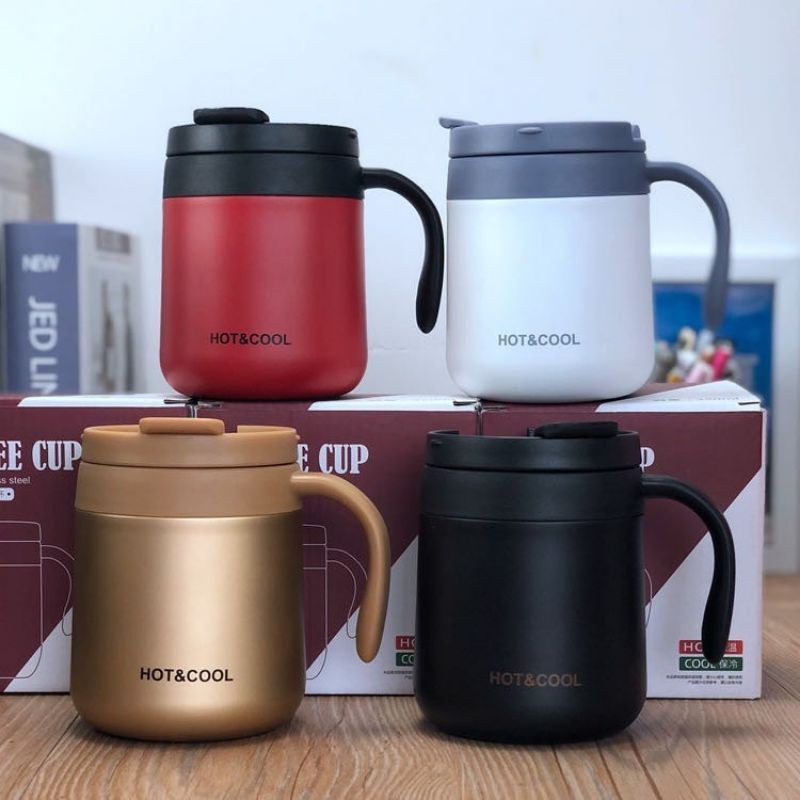 350ml & 500ml Stainless Steel Double Layer Vacuum Coffee Thermos Cup