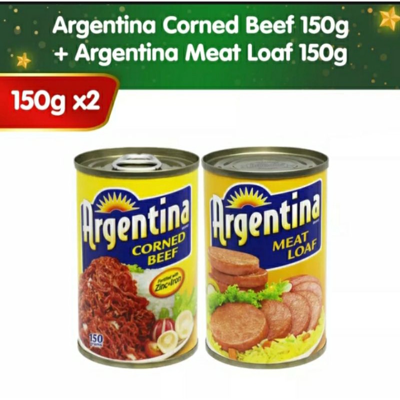 Argentina Corned Beef ( 150g ) and Argentina Meatloaf ( 150g ) Shopee