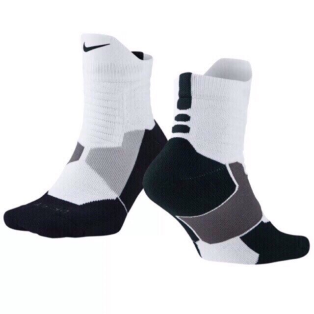 black and white elite socks