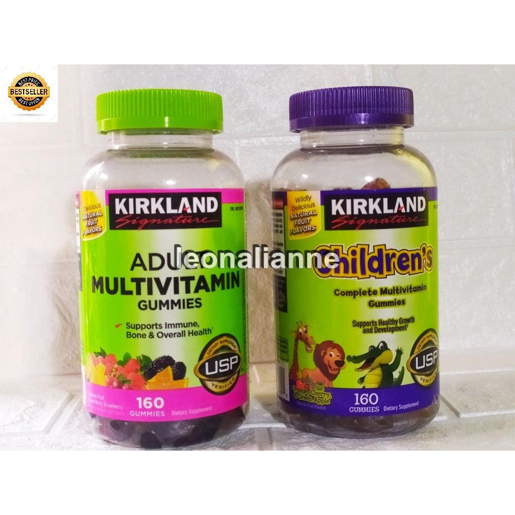 Full Bottle Sealed Auth Usa Kirkland Adult Children Multivitamins 160 Gummies Sept Oct 21 Expiry Shopee Philippines