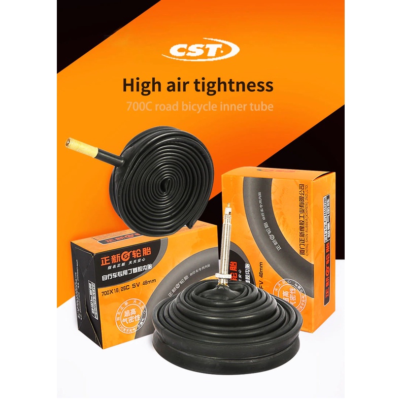 CST Bike Inner Tube For Road Bike Tyre 700C Butyl Rubber FV/AV Bicycle
