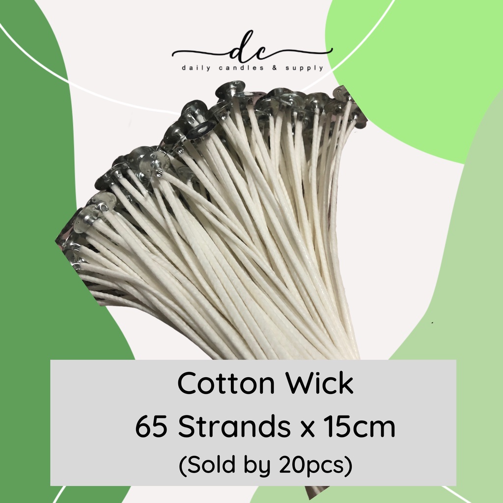 Daily Candles 65 STRANDS PRE TABBED WAXED COTTON WICKS FOR CANDLES