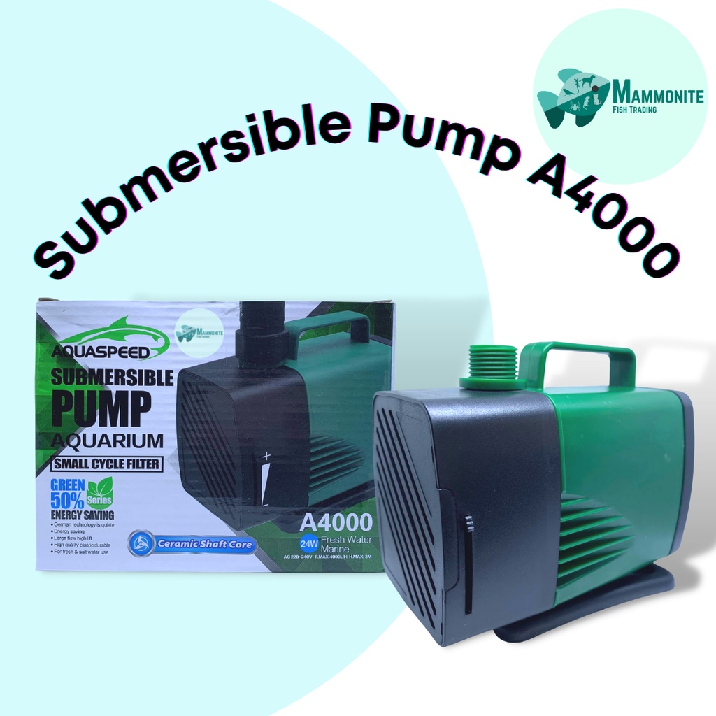 Aquaspeed Submersible Pump A4000 Aquarium Small Cycle Filter 24 Watts ...