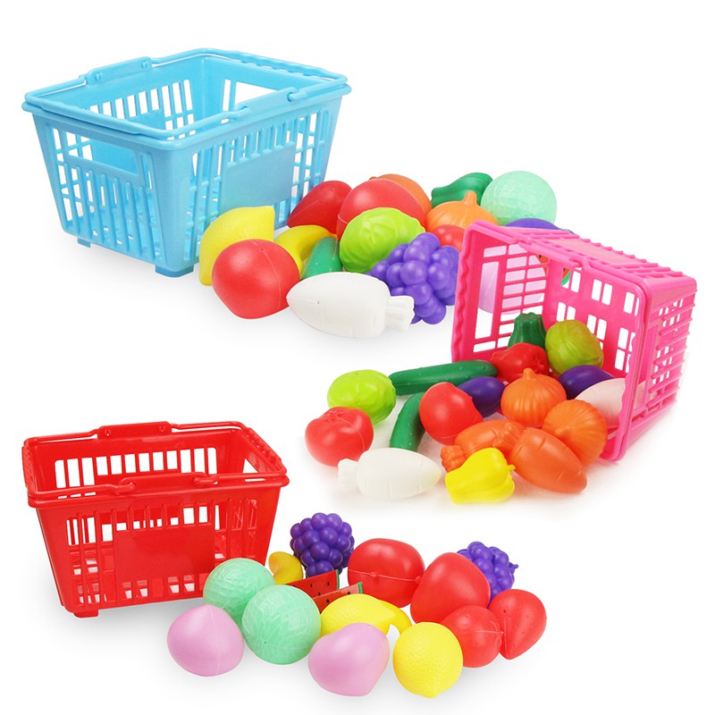toy fruits and vegetables basket